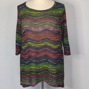 New Directions multicolor lightweight sweater